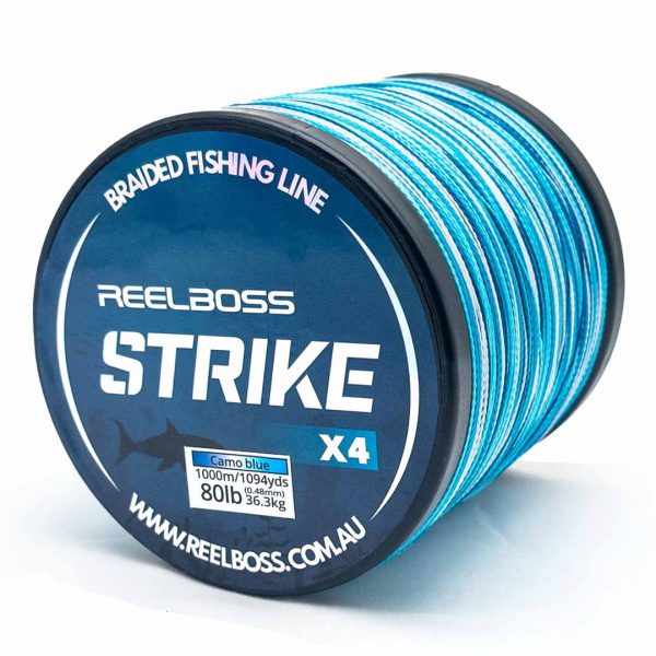 ReelBoss Strike x4 Camo Blue Braid Fishing Line
