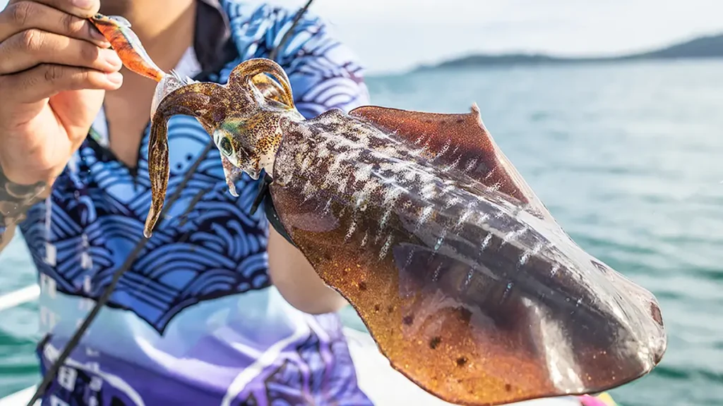 Catching a Squid - Fishing in Port Phillip Bay